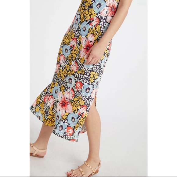 Anthropologie Elyse Printed Bias Slip Midi Dress Size S - Picture 4 of 12